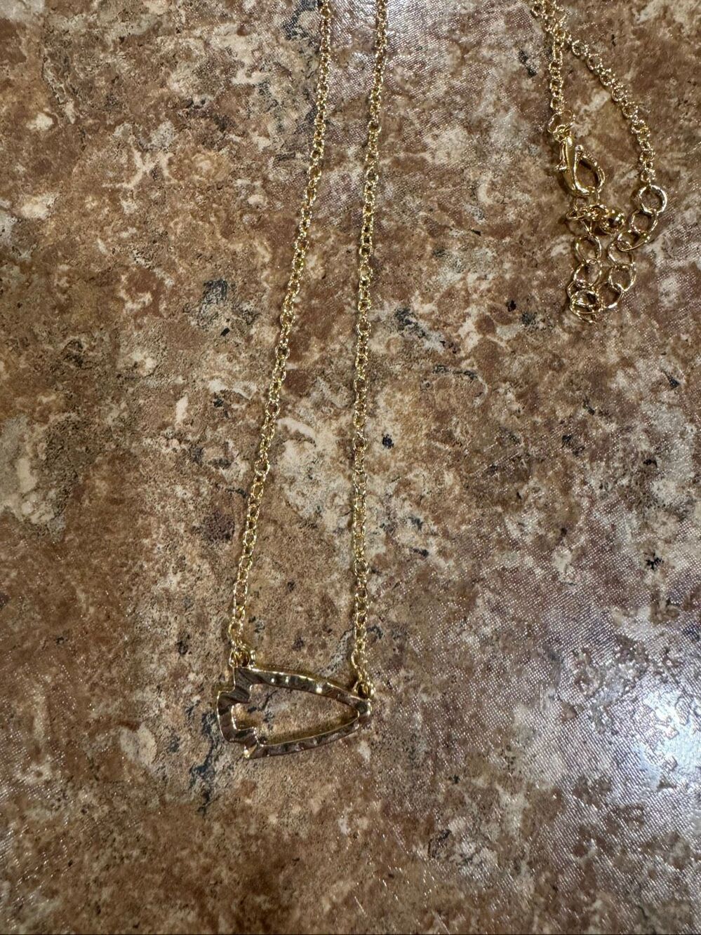 New Kansas City Chiefs Gold-Tone Arrowhead Necklace